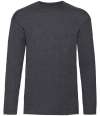 SS19M 61038 Valueweight Long Sleeve T-Shirt Dark Heather Grey colour image